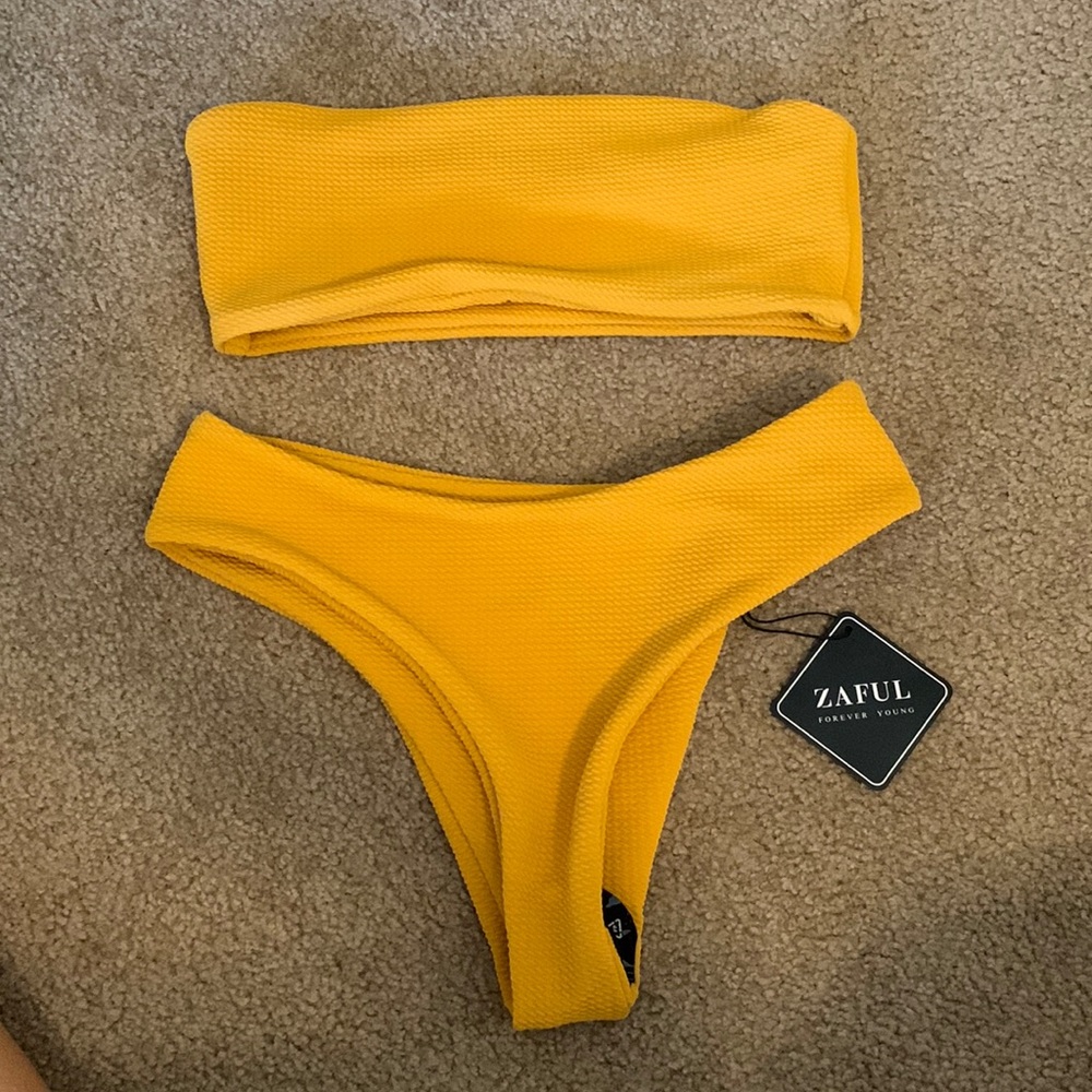 Zaful orange bikini, brand new